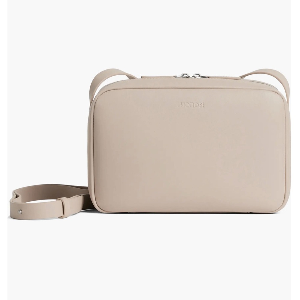 Monos Beige Vegan Leather Crossbody Bag